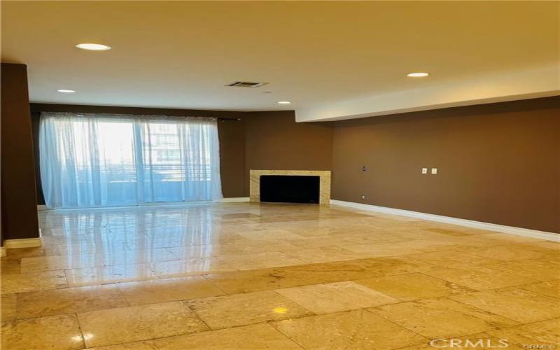 Living room with fireplace