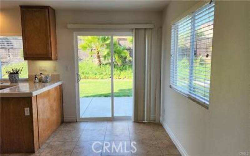 Eating area off kitchen