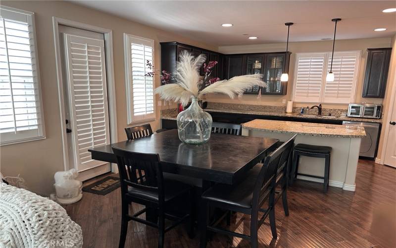 Dining area/view of kitchen