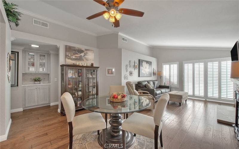 Living and dining room as you enter the home.