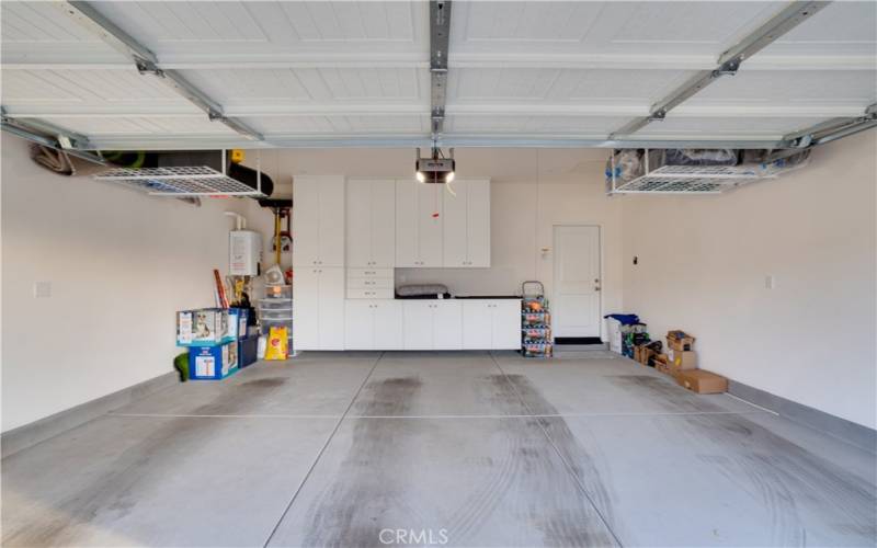 Garage, custom built cabinets