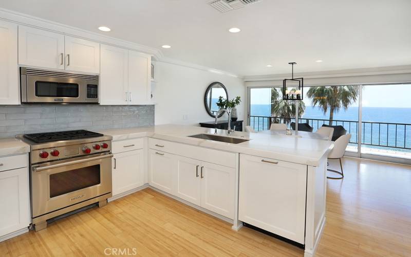 Enjoy the ocean while washing the dishes