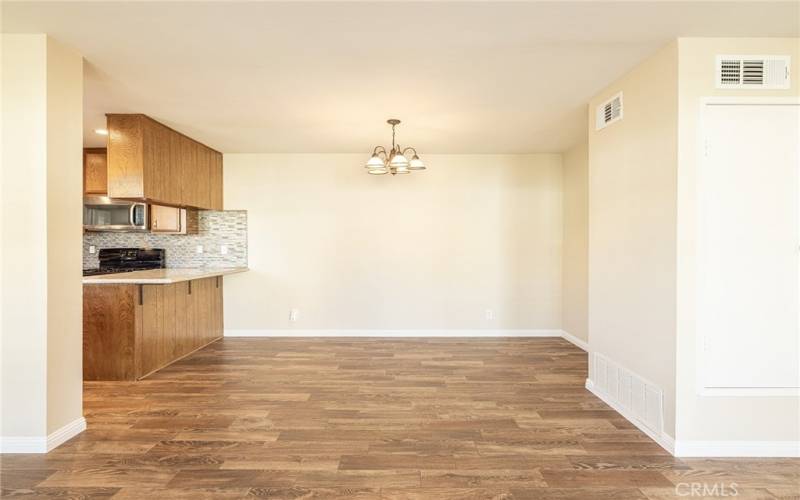 Dining area open to kitchen