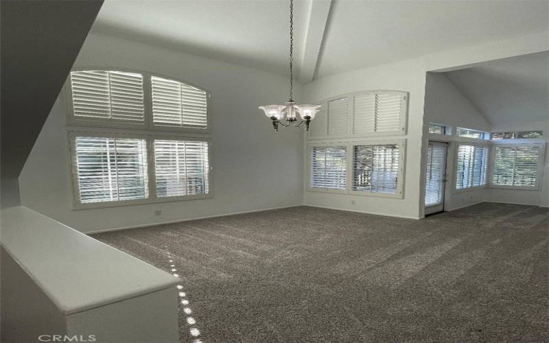 Large dining area with beautiful windows