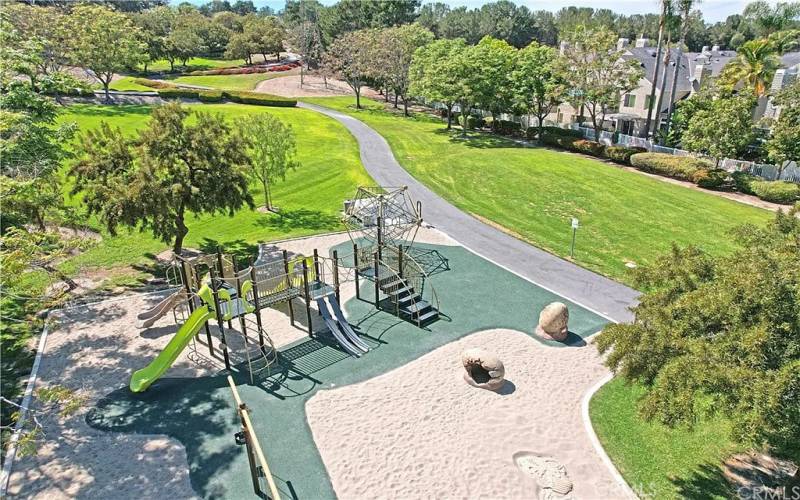 Park from above.  Tons of open grass.