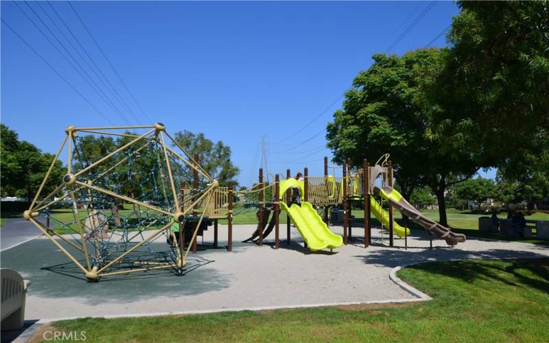 Park next door has a playground