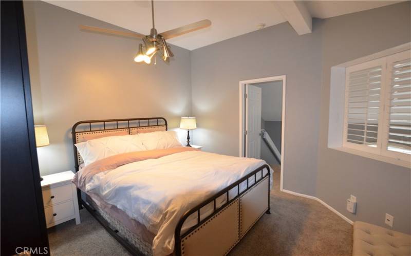 Enclosed loft - note that this room has been painted off white.