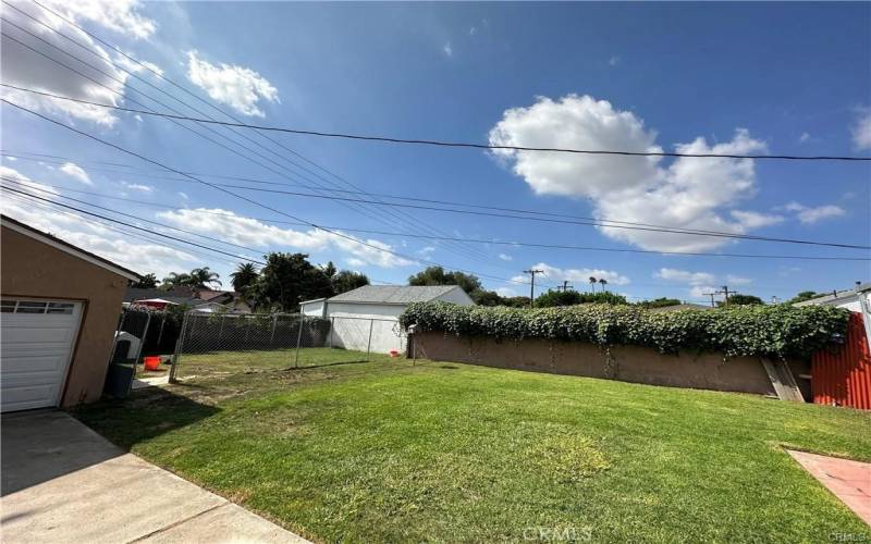 Spacious backyard