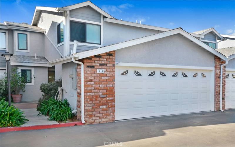 Private entrance and 2 car garage