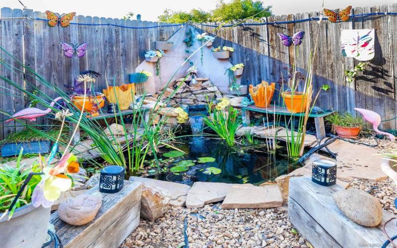 tranquil Koi pond in back yard!