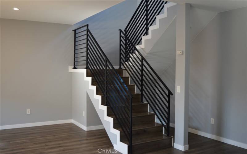 Stairs leading to bedrooms