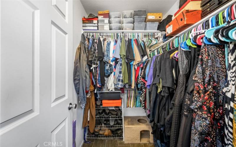 Huge walk in closet in primary bedroom