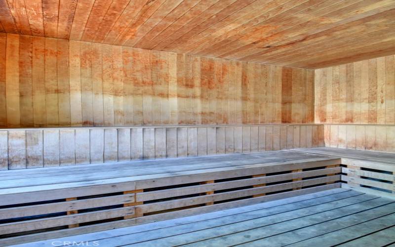 Two pools, spas and saunas in the community