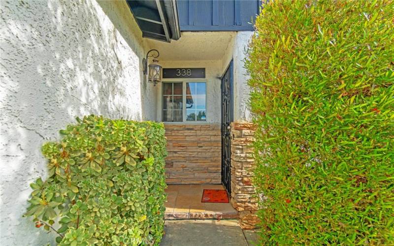 Inviting covered entryway