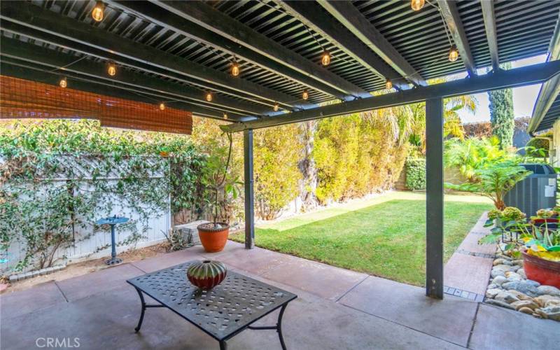 Relax under the covered patio