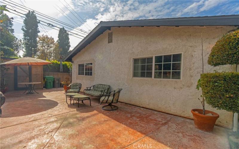 Open patio perfect for BBQs