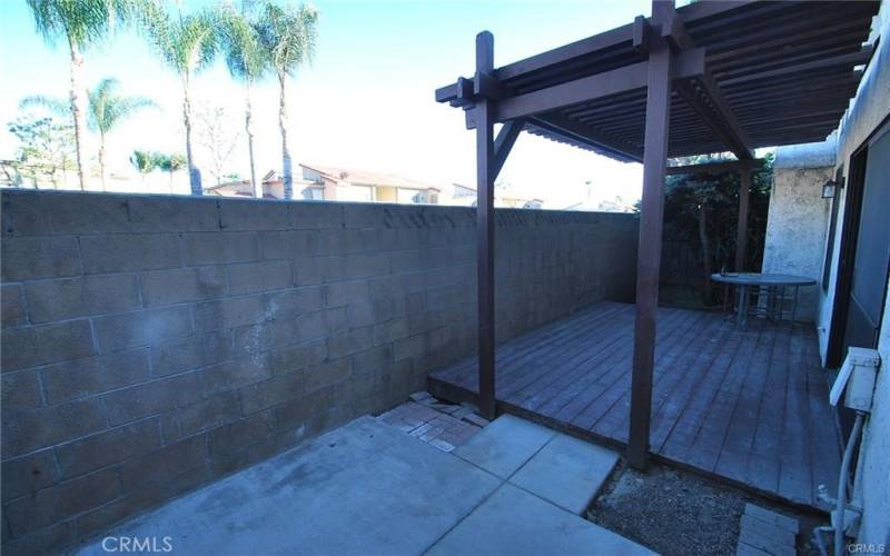 Private covered patio