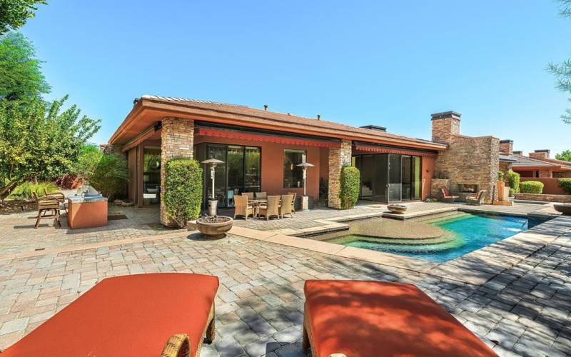 Dining Area With Retractable Awnings