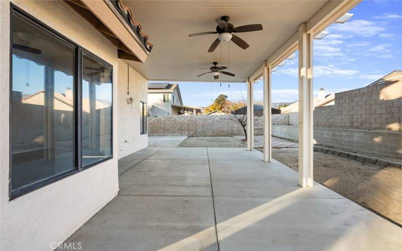 Outside covered patio