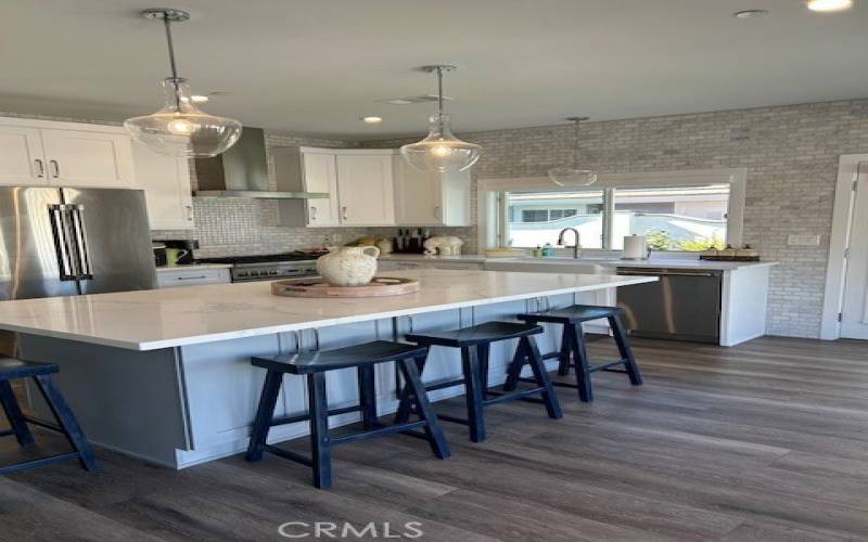 Remodeled Kitchen with Large Center Island