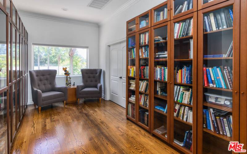 upstairs library sitting area