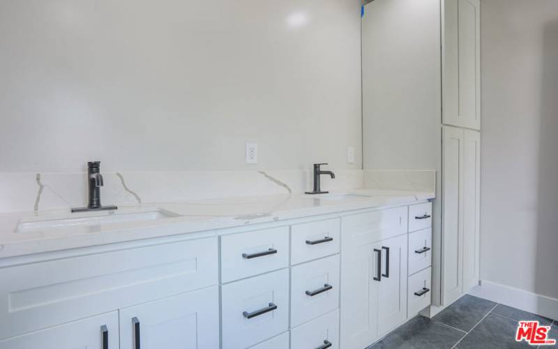 Master bathroom with dual sink