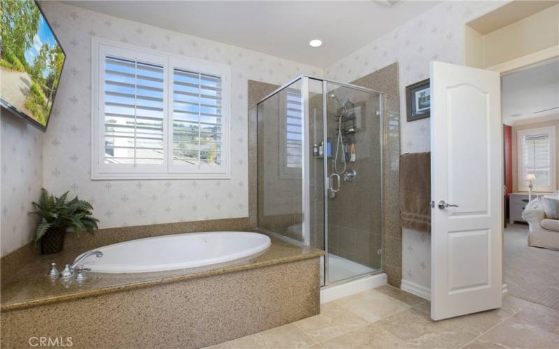 Primary Bath with Soaking tub and separate shower