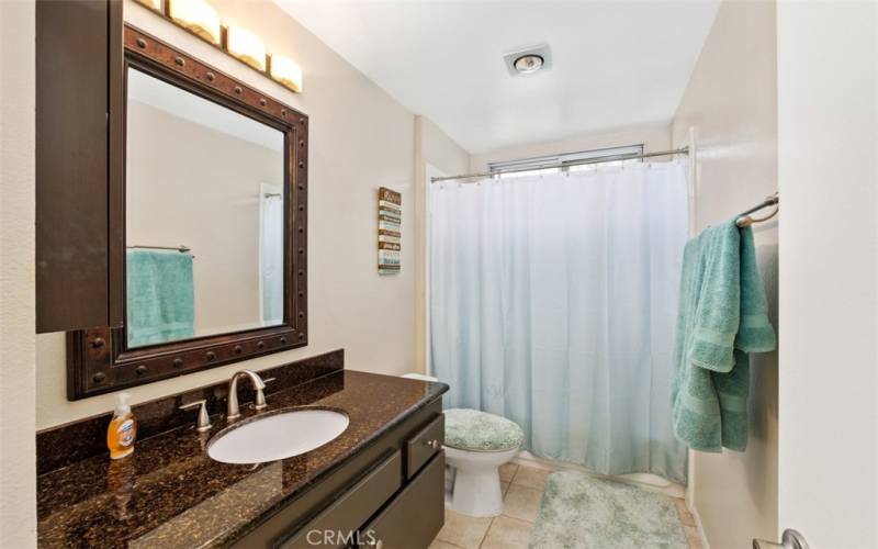 Large full bathroom with shower/tub