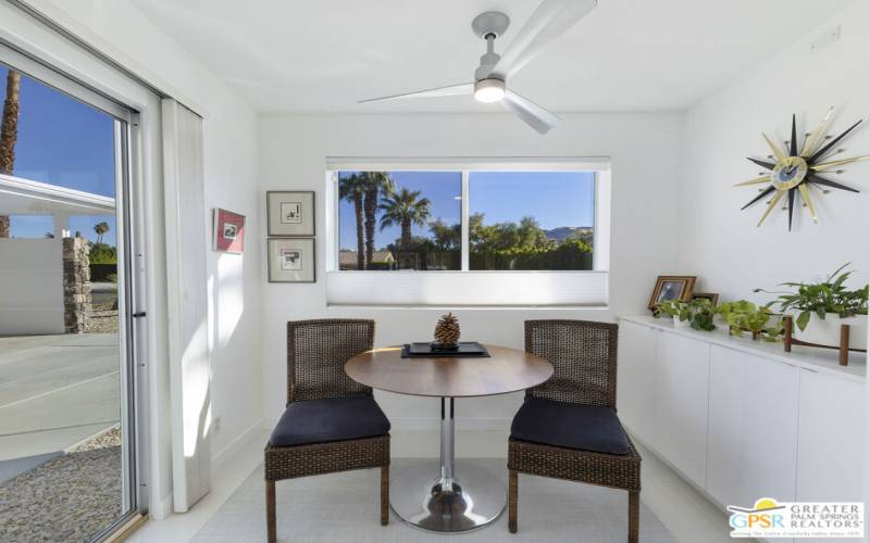 Gorgeous views from the kitchen extension, which can be used for an eating area, or office area.