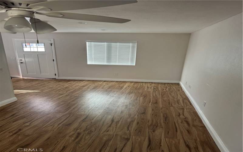 Laminate flooring throughout the home.