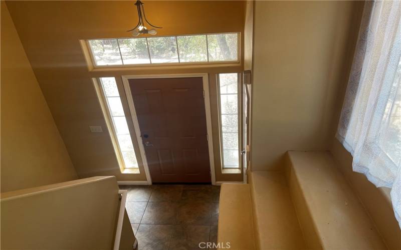 LOOKING DOWN FROM DINING ROOM