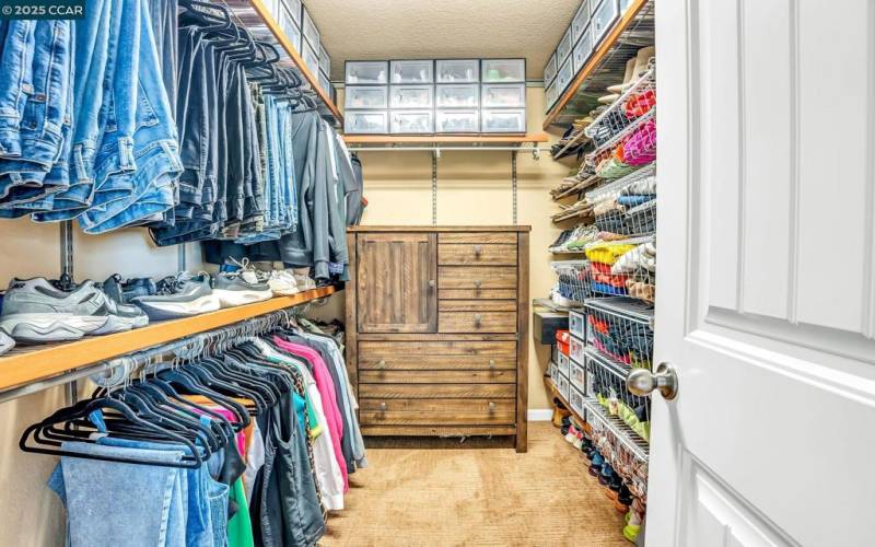 Primary walk in closet