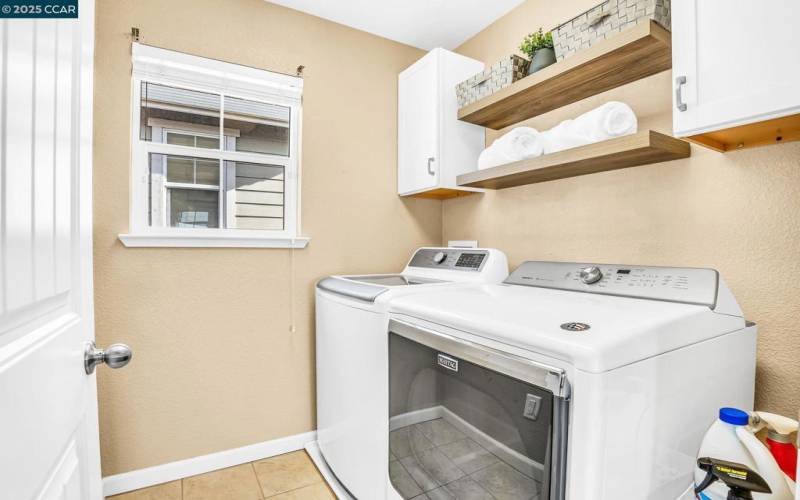 Upstairs laundry room