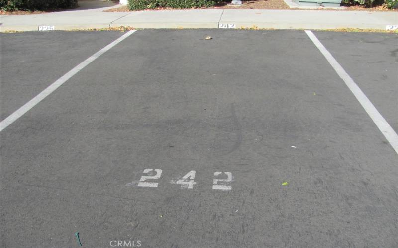 Your reserved parking space #242