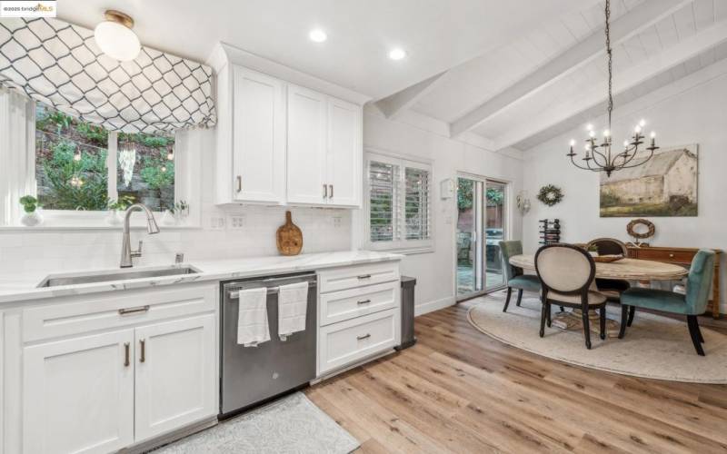 Elegant kitchen and sleek appliances.