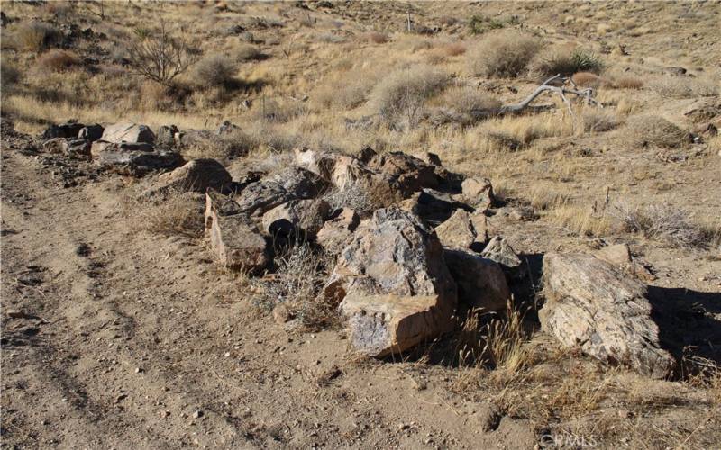 Native boulders quarried from land for construction