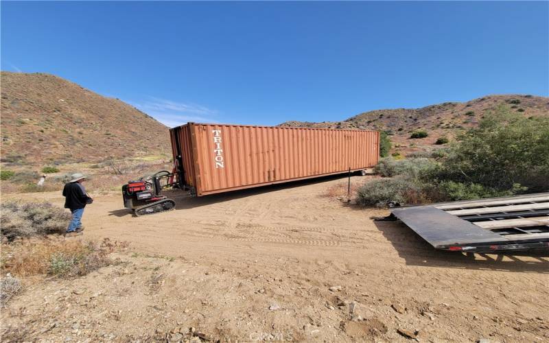 Installation of 40FT shipping container