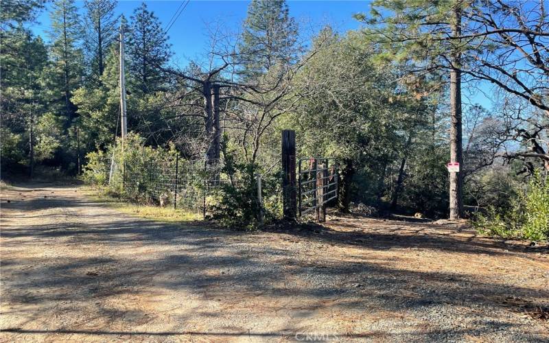 entrance to property on right, Bandit lane on the left