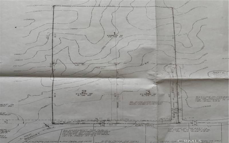 Tenantive Map for parcel split.