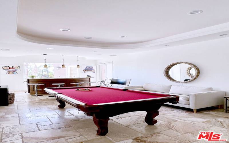 Pool table and bar