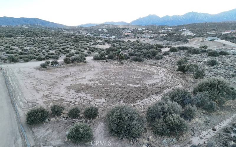 Aerial of the Lot with the Mountain View