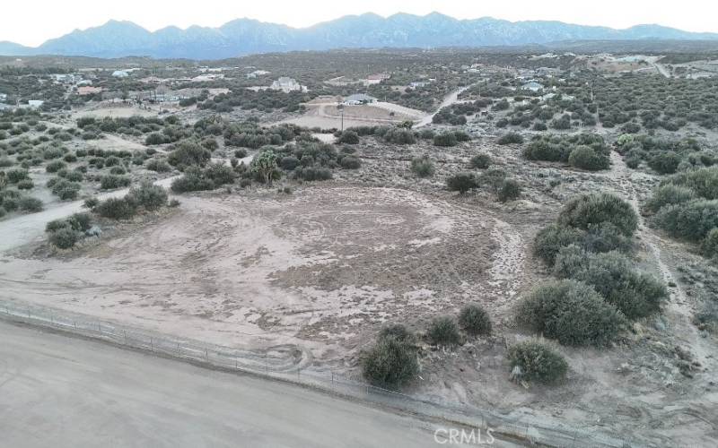 Aerial of the Lot with the Mountain View