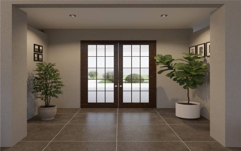 Architectural Rendering of Foyer