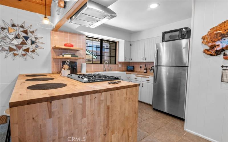 Butcher Block Counters + Island