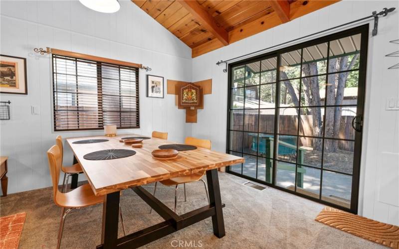 Dining Room - Sliding Doors to Patio + Shed