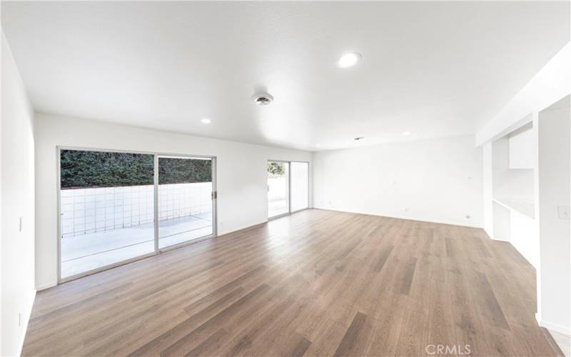 Living & Dining Area Looking towards Private Back Patio