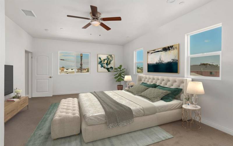 Super large Primary Bedroom.  Super nice space with a luxury feel.