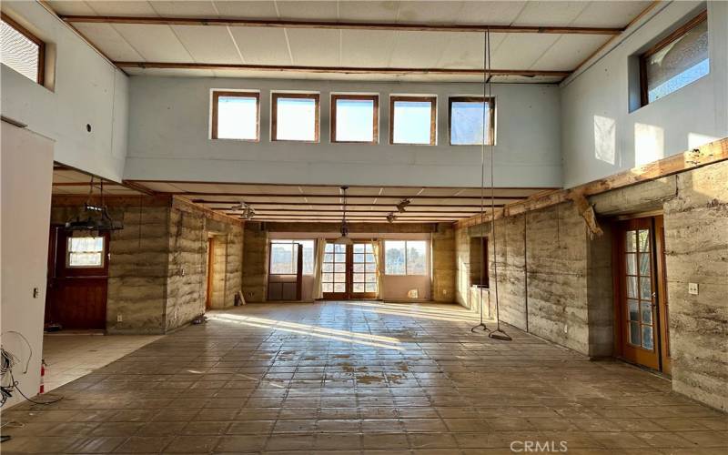 This home has one large great room with high ceilings and a lot of light.