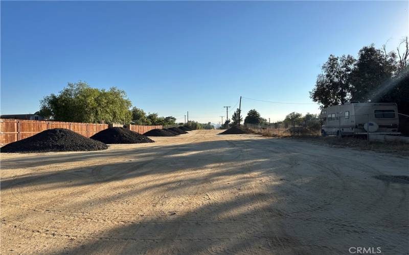 The Road leading up to the property. It will soon have crushed asphalt spread over the dirt.