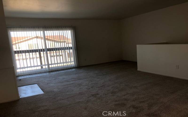 living room, balcony and office/TV alcove